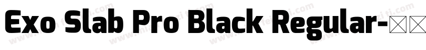 Exo Slab Pro Black Regular字体转换